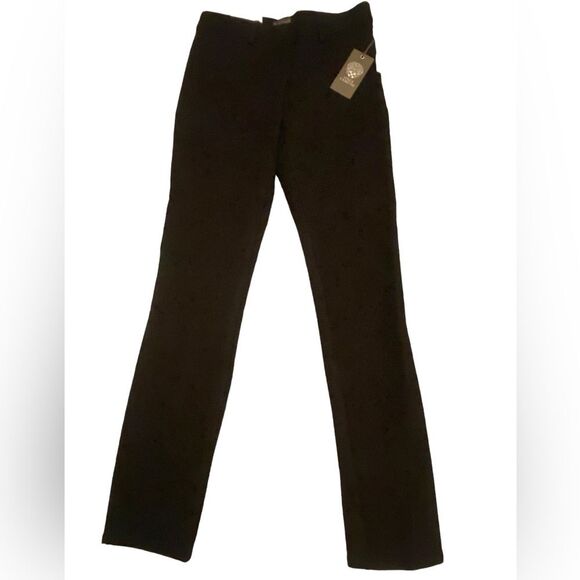 Vince Camuto slim leg straight through hips sits below waist black pants NWT 0 - Picture 6 of 11